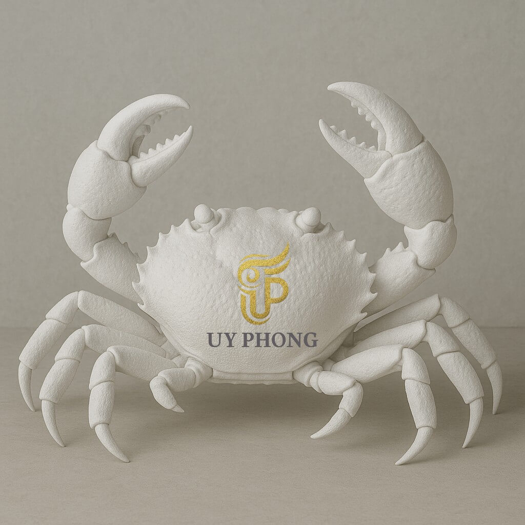 Mô hình cua 3D bằng xốp trắng – thiết kế sinh động, sản phẩm từ Điêu Khắc Uy Phong